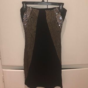 Strapless Sequined Dress